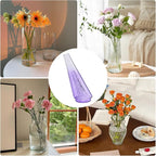 Mini Gradient Glass Vase, Exquisite Desktop Decorative Vase, Pro Glass Replacement (Purple)