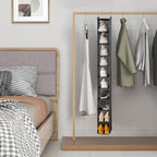 YOUDENOVA Hanging Shoe Organizer, 10-Shelf Closet Shoe Organizers for Closet, Hanging Shoe Storage, Grey, 2 Packs