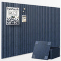 Large Cork Board for Wall 48" x 60" Blue Bulletin Board with Safe Removable Adhesive Squares for Pictures Photos, Alternative CorkBoard Felt Pin Boards Tiles for Office Classroom Wall Decor - 20 Pack