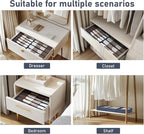 DIMJ Sock Organizer Drawer Organizer - Closet Organization and Storage, Underwear Drawer Organizer for Storing Socks, Handkerchiefs, Ties, Belts, Navy Blue