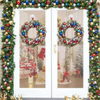 White Garland Hanger, 22LB Strong Wreath Hangers for Front Door Easter Christmas Decorations Welcome Sign, Suction Cup Hooks for Wreaths on Glass Window Over The Door, Removable Wreath Door Hanger