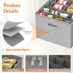 Lifewit Shoe Storage Organizer for Closet, Fabric Large Shoe Box Storage Containers with Clear Cover, Foldable Bins for Boots Heels Sneakers Fits 12-16 Pairs, 1 Pack Light Gray