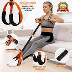 Multifunction Pedal Resistance Band with Handle, Upgraded Exercise Equipment with Soft Foot Pedal for Sit Up & Full-Body Home Gym Workouts, Core/ABS Training, Pilates, Yoga & Physical Therapy