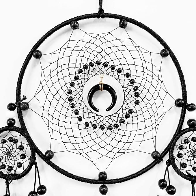 Dream Catchers for Adults Black Dream Catchers Large Dream Catcher Boho Dream Catcher Wall Decor for Boys Teen Room Decor Dorm Living Room Hanging Decoration Festival Gifts