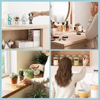 Acrylic Shelf Riser 10x3.9x1 pack of 2, Countertop Acrylic Display Storage Organizer for Shoes, Glasses, Plants, Home Decors, Perfume, Books, Dolls, 10x3.9x1 Inch