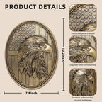 Vintage American Eagle Wall Sculpture, Antique Wall Decor, 4th of July Decor, Hand Painted Wall Decoration with Embossed Eagle Design, 250 Anniversary USA Decor, Patriotic Decoration for Bedroom Living Room Hallway, Housewarming Gifts