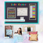 Teacher Created Resources Chalkboard Brights Creative Class Fabric for Classroom Bulletin Boards, Pillows, Curtains, and Crafts