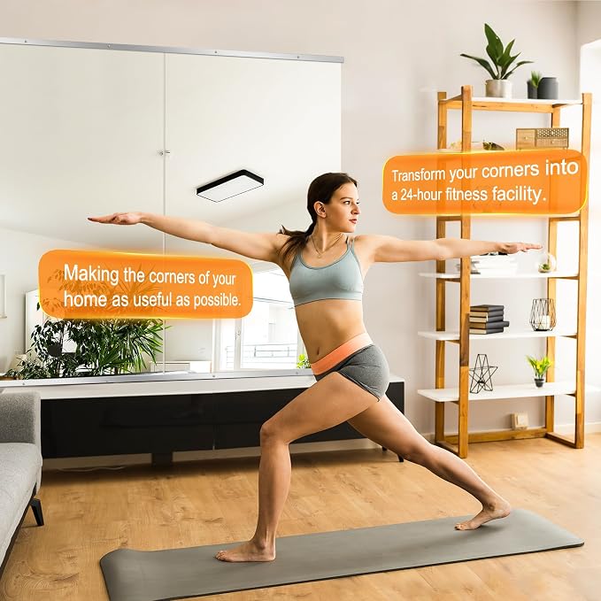 Delma Home Gym Mirror, 48''x28''x2PCS Silver Wall Mounted Large Frameless Tempered Glass Wall Mirror for Home Gym, Garage, Bedroom, Bathroom