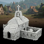 RPG Accessory – 25mm Scale Unpainted Tabletop RPG Game Scenario Piece for Dungeons and Dragons, Trench Crusade Scenery – Medieval Village G AF1124G