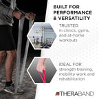 THERABAND CLX Resistance Band with Loops, 5-Foot Non-Latex Exercise Band for Mobility, Rehab, Stretching & Home Workouts, Color-Coded Resistance Levels