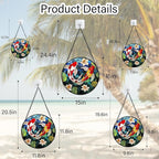 Stained Glass Window Hanging, Koi and Lotus Sun Catcher for Door Home Decor Fish Suncatcher Christmas Mother's Day Birthday Gifts for Women Men Mom and Nana 15 in
