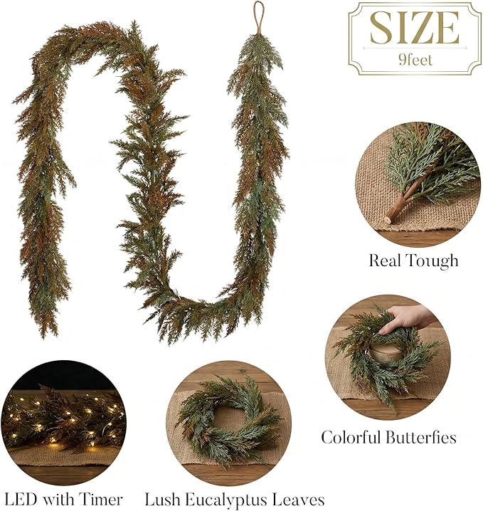 Valery Madelyn 24 inch Fall Pumpkin Teardrop Swag Autumn Harvest Door Hanger with Green & White Mini Pumpkins, Eucalyptus, Raffia, Berries and Striped Bow for Front Door Thanksgiving Table Centerpiece