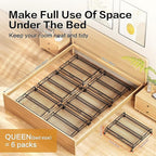Under Bed Shoe Storage Organizer,1 Pack Shoe storage with Wheels for Shoe Organizer for Closet Drawer Space Saving for Bedroom