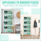 Windyun 40 over the Door Shoe Organizer Large Mesh Pocket Hanging Shoe Rack for Closet Turquoise Nonslip Behind Door Storage Holder Back to School Organizer for Dorm Room College Classroom Storage