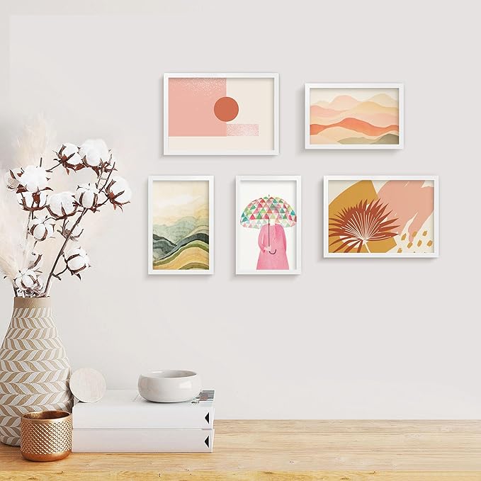LaVie Home 5x7 Picture Frame White Set of 10, Display 4x6 with Mat or 5 x 7 Without Mat Picture, Photo Frame Collage for Wall Gallery or Table Deco, Hanging or Tabletop Display