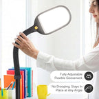 Brightech Litespan - Bright LED Floor Reading Lamp for Over Chair Crafts and Reading, Estheticians' Light for Lash Extensions, Adjustable Standing Lamp for Living Room, Bedroom, Office - Havana Brown