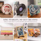ANBOXIT Plate Stand for Display - 3 Pack 6.5 Inch Plate Holder Display Stand, Wooden Picture Frame Stand, Decorative Table Top Easels for Display