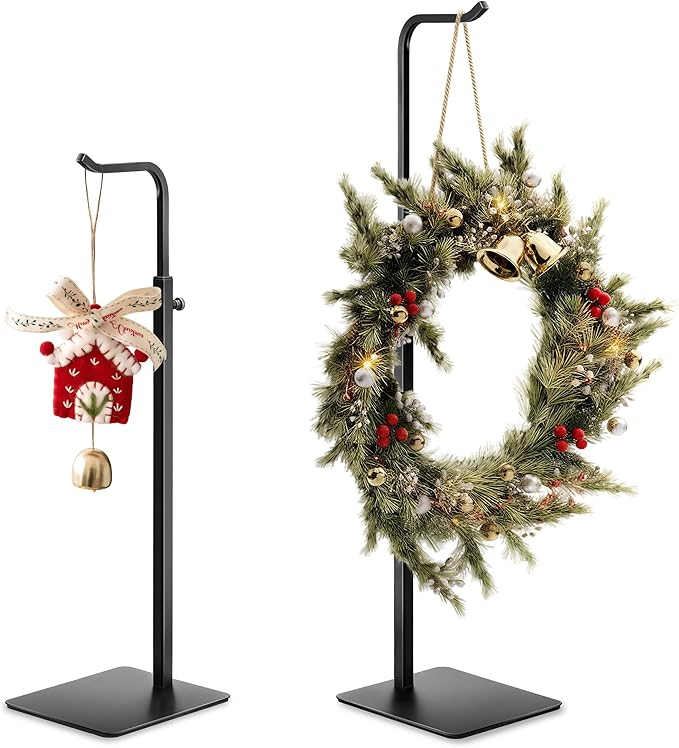 pickpiff Adjustable Purse Display Stands - Black Tabletop Display Holder for Handbags, Wreaths and Banners, for Home Closets, Retail Displays and Vendor Booths (2-Pack)