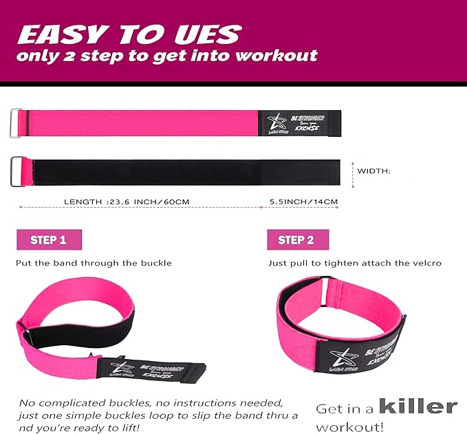 BFR Occlusion Bands for Women Glutes,Blood Flow Restriction Bands for Legs, Butt & Hip Building, Workouts, Best Fabric Resistance Bands for Squat Butt & Thigh