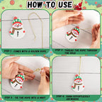kockuu Christmas Ornaments for Tree Decorations, 12pcs Soft PVC Hanging Ornaments Snowflake Gingerbread House Snowman for Christmas Tree Gift Box, Winter Holiday Party, Home, Office Decor