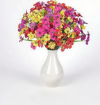 Artificial 15-Bloom Violet Flowers, Fake Flowers for Indoor Outdoor Decor, Faux Plants for Garden, Porch, Fall and Seasonal Decoration, UV Resistant Faux Plants (Mixed)