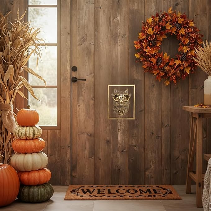 Newinhome Animal Heads Wall Decor (Includes Metal Frame) Resin Animals Sculptures Head Wall Hanging Decoration Gold vintage Wall Sculpture for Living Room Bedroom Office(Squirrel)