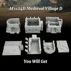 Stone and Timber Dwelling RPG Terrain – 1:64 Scale Unpainted Tabletop RPG Game Scenery for Trench Crusade, Building Blocks for Adults & Map Props – Medieval Village D AF1124D
