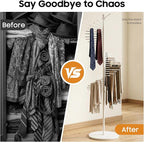 Freestanding Spiral Scarf Rack Stand, Metal Scarf Display Holder with Heavy Base, Scarf Organizer for Closet, for Clothing Store, Apartments, Locker Rooms