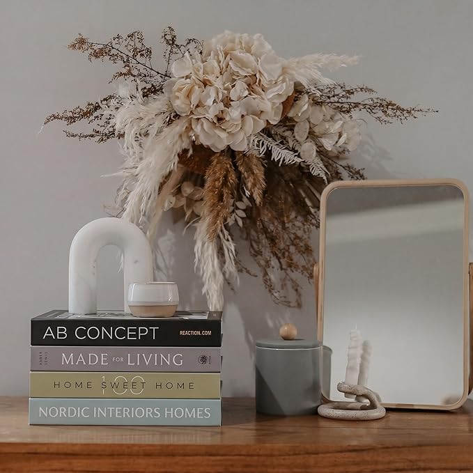 PROBENEX Olive Large | 4 PCS Faux Decorative Books for Home Decor | Not Real Books (Cardboard Boxes) | Coffee Table, Shelf Styling & Modern Aesthetic Accent Pieces for Living Room, Office