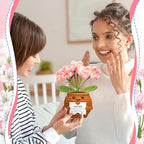 Wavwavw Sister Gifts Handmade Crochet Doll with Card Crochet Present for Sisters Sis Big Little Sister Birthday Wedding Home Decor(Myosotis)