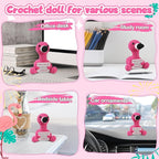 WenmthG Mini Positive Flamingo Crochet Doll - Funny Romantic Gifts for Women Girlfriend Wife Couple Positive Crochet Animals Emotional Cheer Up Support Handmade Flamingo Birthday Decoration Gift