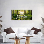 Christian Wall Decor Bible Verse Wall Art With God All Things are Possible Wall Decor Nature Sunrise Forest Painting Religious Canvas Prints Artwork for Living Room Bedroom Home Decoration 20x40"