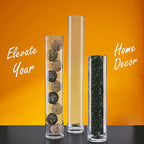 CYS EXCEL Cylinder Clear Glass Vase (H:26" D:6") | Multiple Size Choices Glass Flower Vase Centerpieces | Hurricane Floating Candle Holder Vase