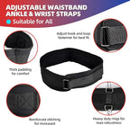Boxing Resistance Bands Set for Boxing MMA Martial Arts Training Equipment, 150lbs Exercise Bands with Cuffs & Belt, Workout Band for Resistance Training Enhance Explosive Power/Speed/Agility