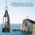 13.5'' Christmas Nativity Snow Globe, Retro Lighthouse Style Musical Lighted Water Lantern, Decoration with Swirling Glitter, USB Powered and Battery Operated, Xmas Home Décor Gift