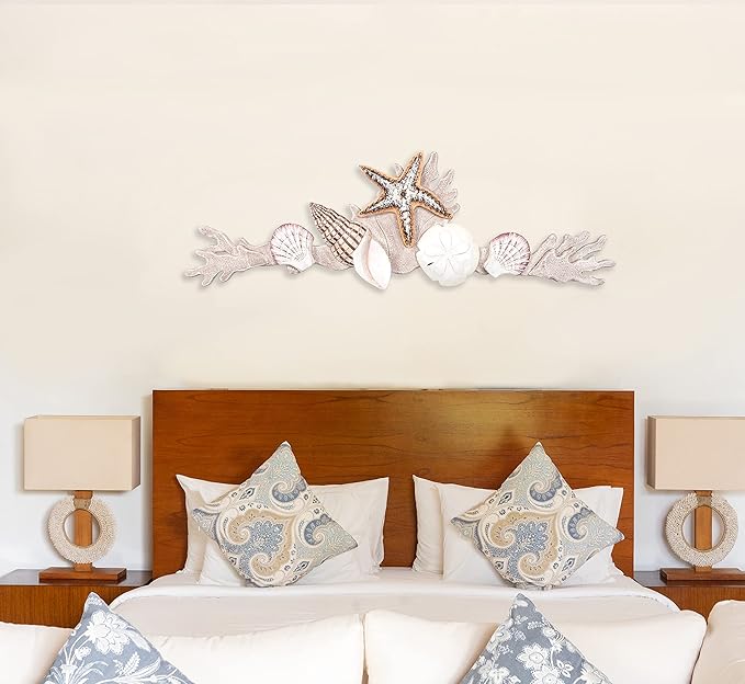 T.I. Design Shell Swag with Coral - Natural Finish