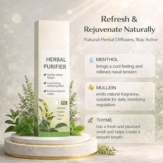 Mullein Herbal Diffuser Pen – Smokeless with Mullein Thyme & Mint – Flavored Air Freshener, 2 Sticks Vaporless
