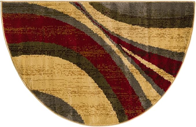 Unique Loom Barista Collection Area Rug - Ngada (2' 7" x 4' 1" Hearth, Beige/Red)