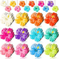 Maitys 36 Pcs Spring Flower Ornaments for Tree Hawaiian Wooden Flower Decorate Wooden Hibiscus Daisy Hanging Decor for Birthday Wedding Baby Shower Themed Summer Holiday Party Decoration(Hibiscus)