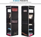 ZOBER Hanging Closet Organizer, 5-Shelf - Hanging Storage Organizer Shelves for Clothes, Towels, Toys - College Dorm Room, Nursery, & Home Closet