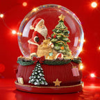8.25 Inch Height Christmas Snow Globe with Light up Musical Snowflakes Holiday Decoration, Santa Claus Oversized Resin Snowglobes, Christmas Holiday Decor.