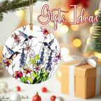 Hummingbird Hanging Ornament, Christmas Ornaments, Xmas Decorations for Tree, Ornaments for Christmas Tree, Holiday Ornament, Hummingbird Gifts, Holiday Party Gifts, and Xmas Gift Ideas