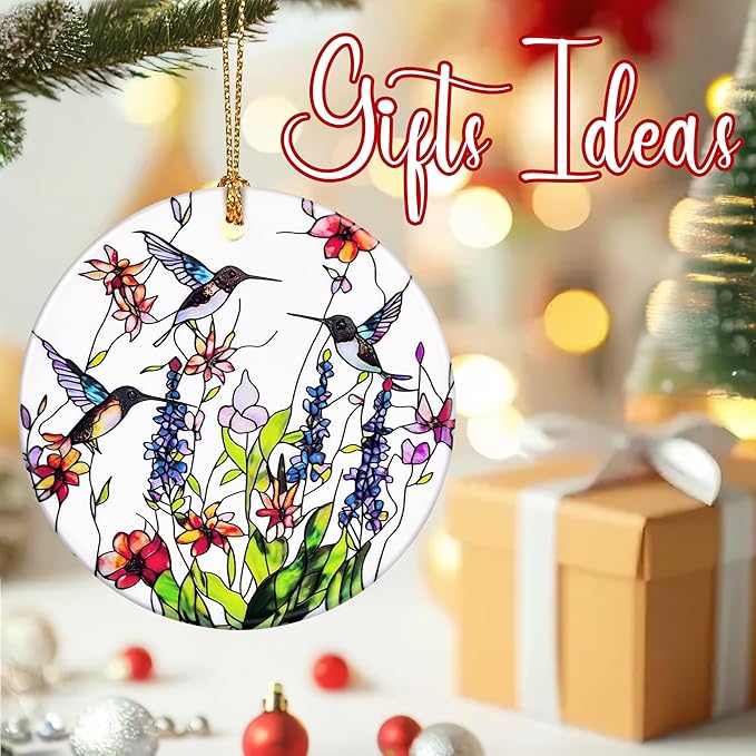 Hummingbird Hanging Ornament, Christmas Ornaments, Xmas Decorations for Tree, Ornaments for Christmas Tree, Holiday Ornament, Hummingbird Gifts, Holiday Party Gifts, and Xmas Gift Ideas