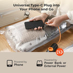 Vacuum Bags for Clothing with 55kPa Air Pump, 15 Pack Vacuum Seal Bags for Travel, Space Saver Bags for Luggage and Suitcases, Carry-on Size Compression Packing Bags