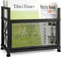 Black Magazine Holder, Magazine File Holder, Magazine Rack Floor Magazine Basket, Magazine Stand for Letters, Magazines, Books, Newspapers, Folder Organizer Bin for Books
