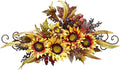 Nearly Natural 4932 Sunflower Swag with Metal Frame, Yellow 28.25" x 10" x 4.75"