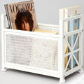 Magazine Holder Floor, White Magazine Rack, Metal Magazine Rack Floor, Mesh Magazine File Holder, Magazine Stand for Desk, Mesh Magazine File Holder, Magazine Newspaper Storage Basket