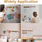 Felt Pin Board Bar Strips Bulletin Board for Bedrooms Offices Home Wall Decoration, Notice Board Self Adhesive Cork Board with 35 Push Pins for Paste Notes, Photos, Schedules