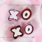 Lillian Vernon XOXO Valentines Ornaments -, 12-Piece Set, Blown Glass, Handcrafted Hanging Tree Decorations, Valentine's Day Holiday & Party Decor, Red & Pink Design