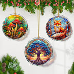 Tree of Life Stained Glass Christmas Ornament, Christmas Tree Decoration, Gift for Holidays